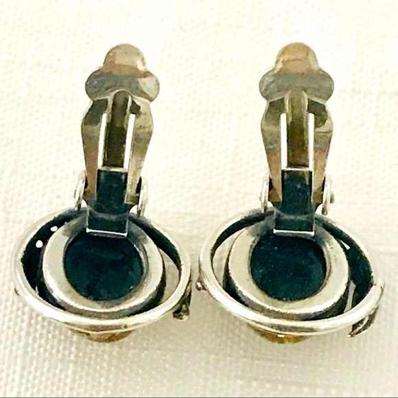 Sterling Silver~Earrings / Vintage / Clip Style - Picture 9 of 10
